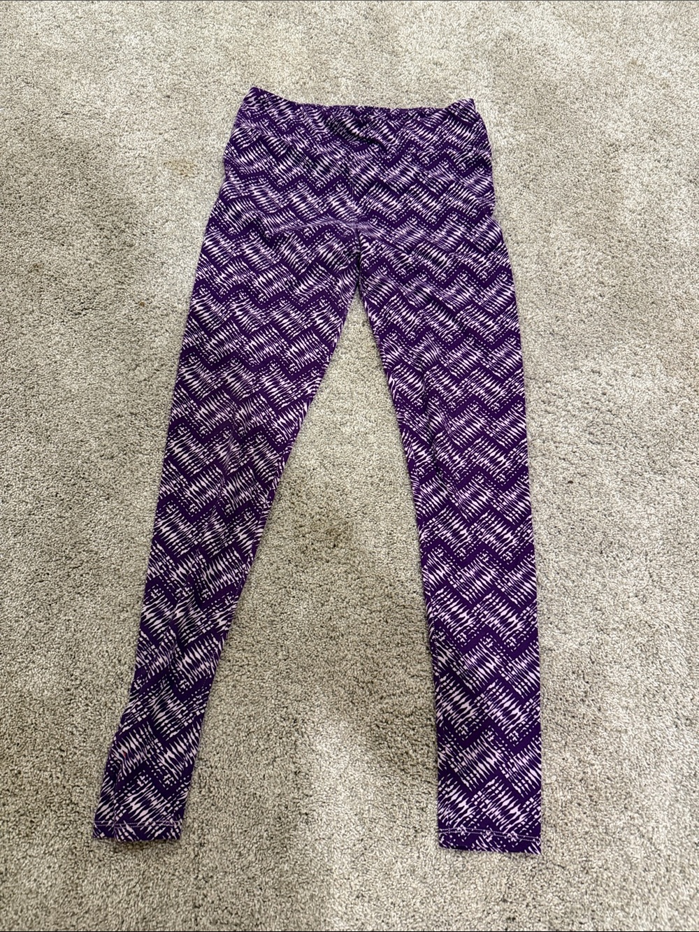 Women's Purple Patterned Leggings - Stretchy Everyday Fit